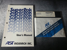 AST SuperPak Original User Manual w/Software picture