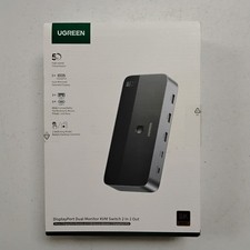 UGreen DP KVM Switch 2 In 2 Out Display Port Dual Monitor Switch picture