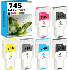 745 / 745XL Ink Cartridge 6-Pack for HP DesignJet Z2600 / Z5600 (F9K06A–F9K01A) picture