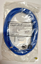 Monoprice CAT6 Ethernet Cable Blue/Yellow 7ft/10ft Bulk Packs UTP RJ45 NEW picture