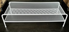 New 2 Tier White Metal Mesh Computer Monitor Riser/Stand- 19