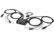StarTech.com SV211DPUA4K 2 Port DisplayPort KVM Switch - 4K 60Hz - Compact Dual picture
