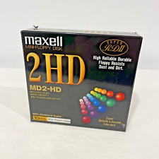 MAXELL MINI-FLOPPY DISK 2 HD MD2-HD 10 PCS SUPER RELIABLE & DURABLE NEW SEALED picture