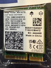 WLAN 	Killer WiFi 6E AX1675 (2x2 ) WIFI 6 for Gaming INTEL  Pulled from an MSI picture
