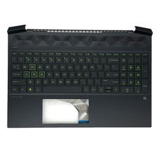 L72597-001 For HP Pavilion Gaming 15-EC 15Z-EC Palmrest w/Green Backlit Keyboard picture