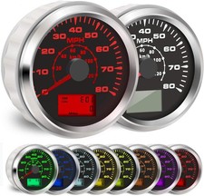 7 Backlight Universal GPS Speedometer 0-120Km/h 0~80MPH 85MM GPS Speed Odomet... picture