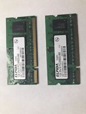 2x Elpida 1GB 2Rx16 PC2-6400S-666 RAM  Laptop Memory  (2GB TOTAL) picture