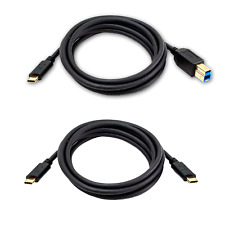 SatelliteSale USB Type C to Type C or Type B Cable Data Male to Male (6 feet) picture