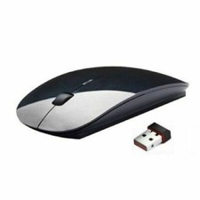 2.4GHz Optical Wireless Slim Mouse With Mini USB Receiver For Laptop PC black picture