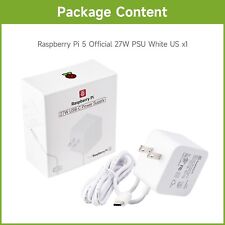 Official 27W USB Type-C Power Supply for Raspberry Pi 5, Options For Color, Plug picture