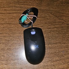 Vintage IBM MO09K Mouse Scroll  3 Button Ball Black 09N5536 09N5537 PS/2 423 picture