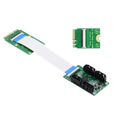 CY Mini PCI-E PCI Express & NGFF A+E Key to SATA 3.0 Four Ports Adapter Cable picture