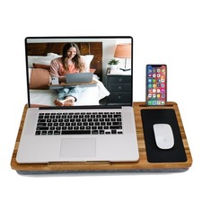 Handmade Portable Lap Desk with Cushion made out of real Acacia wood: This Lapto picture