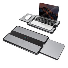 Laptop Lap Pad - Laptop Stand Pad w Retractable Mouse Pad Tray, Anti-Slip Hea... picture