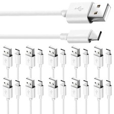 USB Type-C Cable [10-pack] 3.3ft Fast Charging Data 1 meter (3.3 feet), White  picture