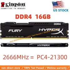 Kingston HyperX FURY DDR4 16GB 2666 MHz PC4-21300 Desktop RAM Memory DIMM 288pi picture