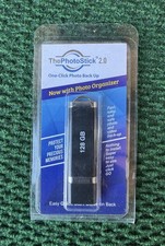 ThePhotoStick 2.0 128GB USB 2.0 USB Flash Drive One-Click Photo Backup Black picture