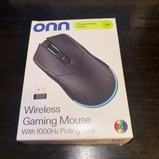 onn Rechargeable Wireless Gaming Mouse with LED Lighting, 8 Programmable Buttons picture