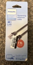 Philips Network Cable Streaming Ethernet Cable Audio/Video Cat6 Network 7ft picture