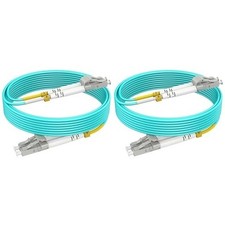 RamboCables OM4 LC to LC Multimode Fiber Patch Cable 10m/32ft MMF Duplex 2-Pack picture