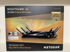 NETGEAR Nighthawk X6 R8000 AC3200 Tri-Band WiFi Router 4-Port Black picture