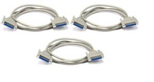3 (6 foot) Bi-Directional DB25 Parallel Extension Cord Printer Scanner picture