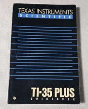 Vtg 1986 Texas INSTRUMENTS Ti-35 Plus Scientific Guidebook 16pg Computer  picture