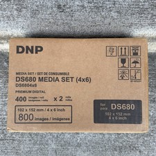 DNP DS680 Media Set 4x6 Premium Digital 400 Images / Roll 2xRolls 800 images picture