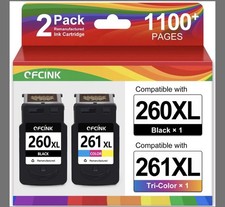 2PK Compatible PG-260XL CL-261XL Ink Cartridges For Canon Pixma TS6420a TS6400 picture