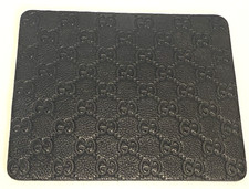 Gucci Guccissima Mouse Pad – GG Logo Leather Black Made in Italy picture