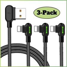 3X Mcdodo 90° LED USB Fast Charger Cable For iPhone 14 13 12 11 XR Charging Cord picture
