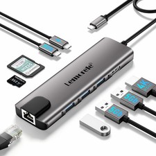 Lemorele USB C Docking Station with Ethernet, 100W PD, 4K HDMI,4 USB Data Port picture