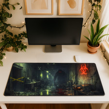 Horror Lab Corridor Desk Mat 16x32 Survival Gaming Mouse Pad XL picture
