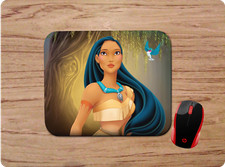 POCAHONTAS w/ BIRD THEME CUSTOM PC GAMING MOUSE PAD MAT HOME OFFICE GIFT DESIGN2 picture