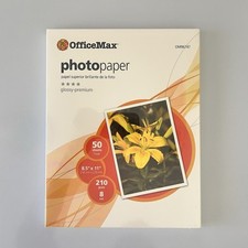 OfficeMax Photo Paper Premium Glossy OM96747 - 50 Sheets 8.5in