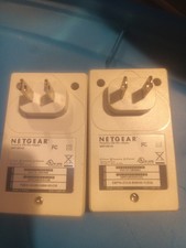 2x Netgear Powerline 1000 PL1000 Wifi Network Extenders White Tested Working picture