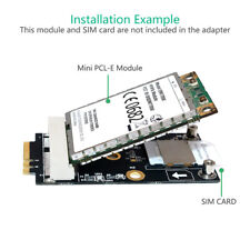 Mini PCI-E to M.2(NGFF ) key AE Adapter With SIM card Slot picture