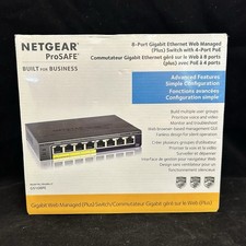 NETGEAR GS108PE-300NAS 8-Port Gigabit Ethernet Plus Switch w/ 4-PoE SEALED picture