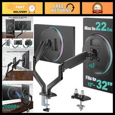 Adjustable Dual Monitor Arm for 13-32