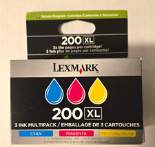 Lexmark 200XL Genuine Original Ink Cartridge 3-Pack Cyan Magenta Yellow picture