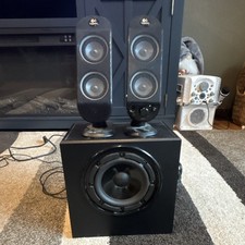 Logitech X-230 2.1 Wired Speaker System w/ Subwoofer, Volume Control, Black picture