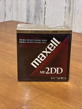 Maxell MF-2DD 3.5” Disks 10 Double Density Formatted IBM & Compatibles NEW picture