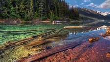 Landscape r nature river trees Custom Gaming Mat Desk picture