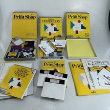 Lot Broderbund Print Shop The New  Companion - Design Software Vintage IBM 1989 picture