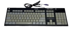 Compaq 5137 Wired PS2 Black & Gray Keyboard OEM Vintage 5188-0989 picture