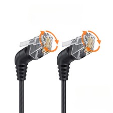 CAT6A Ethernet Cable 10Gbps 360° Rotatable RJ45 Pure Copper Thin Wire picture