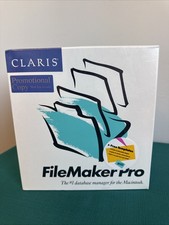 Vintage Claris FileMaker Pro Macintosh Software Sealed Promotional Copy NOS 1990 picture