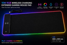 15W RGB Wireless Charging Gaming Mouse Pad Extended 800x400mm LED Desk Mat picture