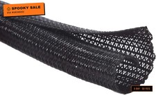 25ft - 3/8 inch Cord Protector Wire Loom Tubing Cable Sleeve Split Sleeving For picture