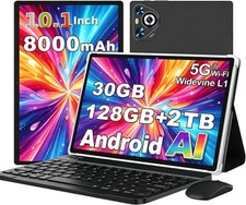Dghrti 10 Inch Android AI Tablet, Full Metal Body, 30GB RAM+128GB ROM, Black picture